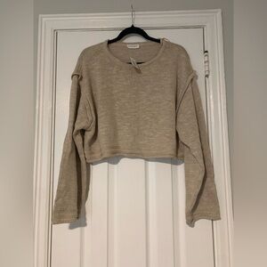 NWT Beige Cropped Sweater
